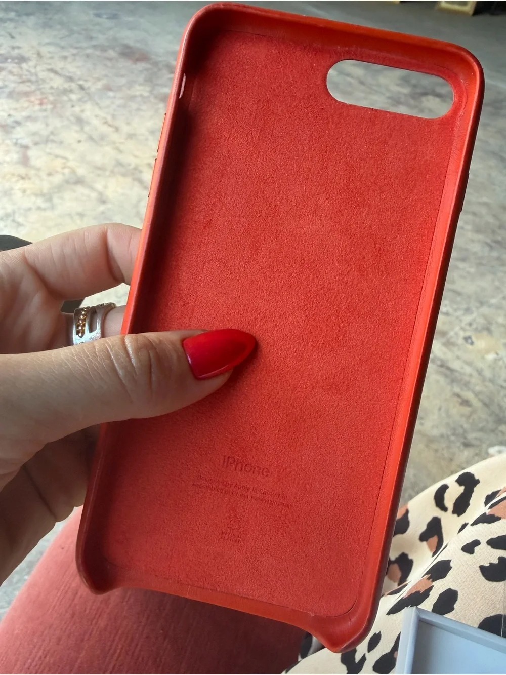 Apple iPhone 8 Plus Leather Case - orange